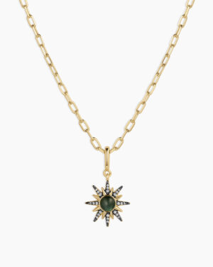 Vintage Burst Charm Necklace